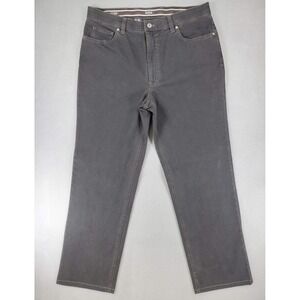 Hiltl Pants Men 36x30 Green Gray Denim High Rise‎ Straight Stretch Ultimate Pant